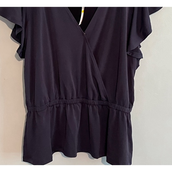 SELLING MICHAEL KORS BLOUSE SIZE M COLOR NAVY BLUE ELASTIC WAIST BAND FOR WOMEN - Picture 9 of 13